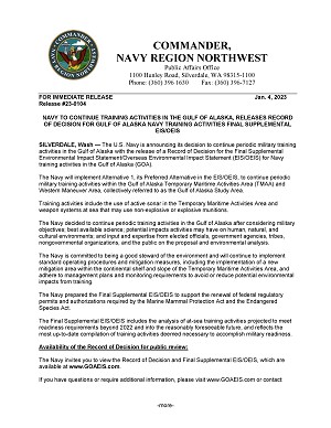 Notice of Availability News Release (January 2023)